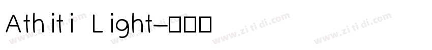 Athiti Light字体转换